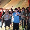 The Guerilla Science tent goes ape for MC Inja's science freestyle. Taken for Guerilla Science, July 26 2009.