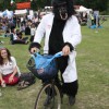Guerilla Science founder Richard Bowdler costumed for some guerilla marketing at the Paradise Gardens summer day festival in east London. Taken for Guerilla Science, July 20 2009.