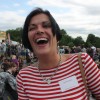 A happy camper at the Paradise Gardens festival in London, clearly enjoying being star dust. Taken for Guerilla Science, June 20 2009.