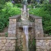 Barcelona Waterfall This waterfall spills through a public garden in Barcelona, Spain, near the old Olympic park. June 28 2006.