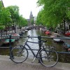 One of Amsterdam's many bikes, next to one of the city's many beautiful canals. Published in The Globe and Mail, June 6 2008.