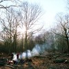 Mike and Tracy Pepler in their eight acres of woodland, clearing the ground and restoring the coppices. Published in The Toronto Star, February 24, 2008.