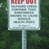 The Aanishnaabek people, after discovering that their creek was contaminated with pollutants from the surrounding factories, put up this sign. Published in The Ecologist, December 1, 2006.